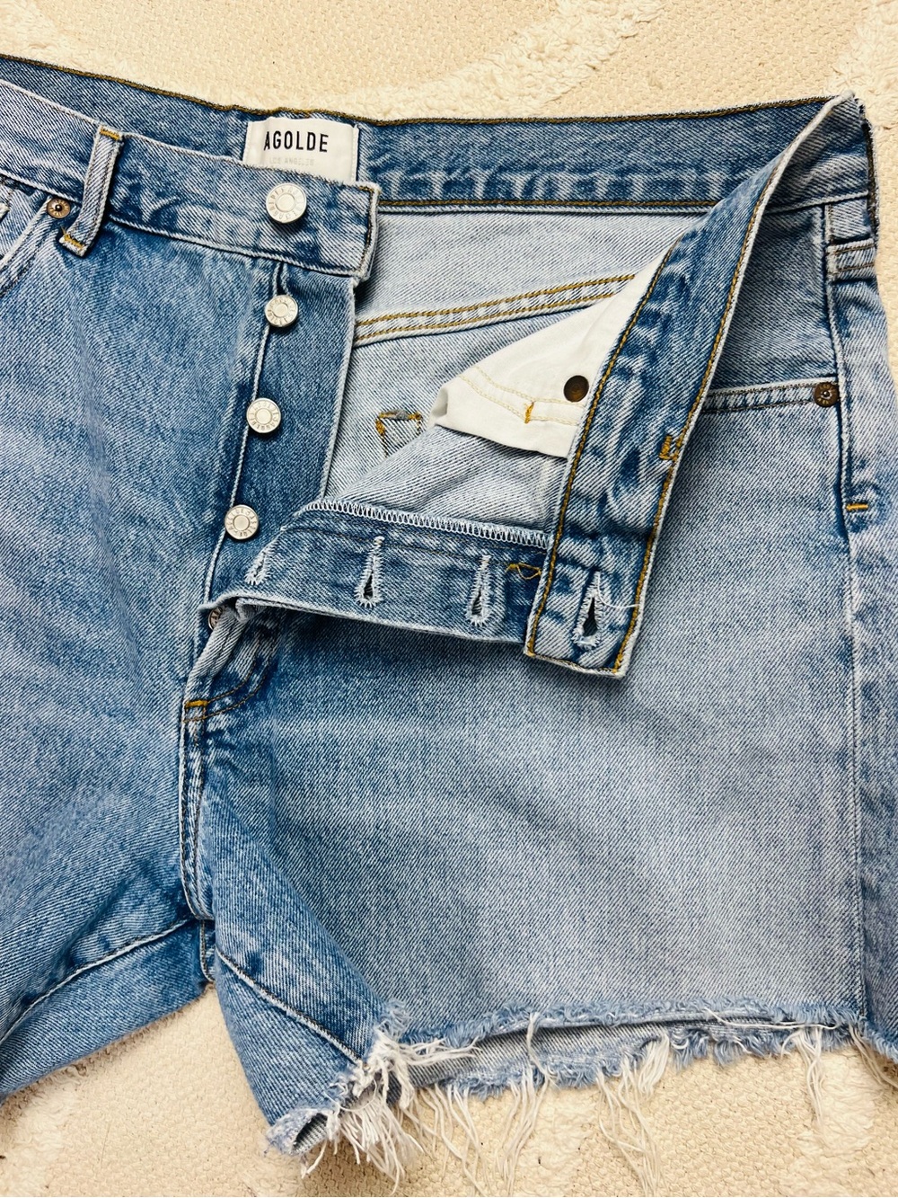 AGOLDE Reese Cutoff Denim Shorts | Organic Cotton - Size 32